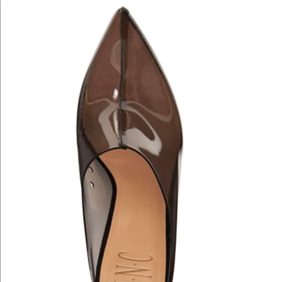 NWT Clear perspex pointy toe vinyl mule - Picture 6 of 6